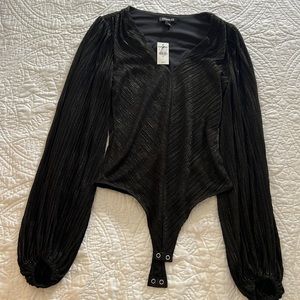 BRAND NEW Express Long Sleeve Sparkle Bodysuit